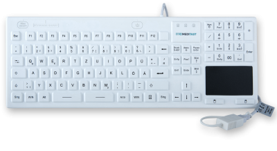 Meditast T1TPW Silikontastatur Touchpad (IP68, weiß)